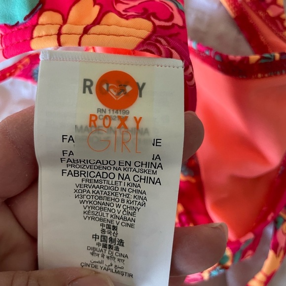Girls Roxy one piece bikini top NWOT - Picture 3 of 7